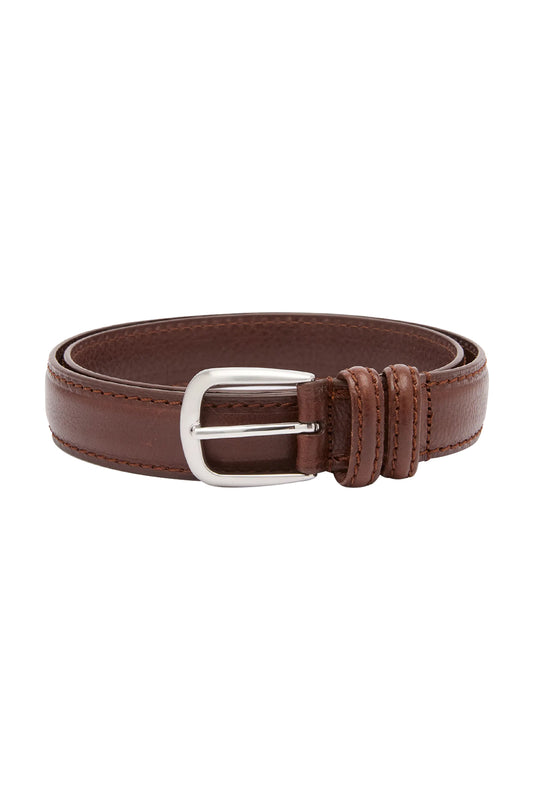 Anderson's Slim Leather Belt PL35 Dark Brown