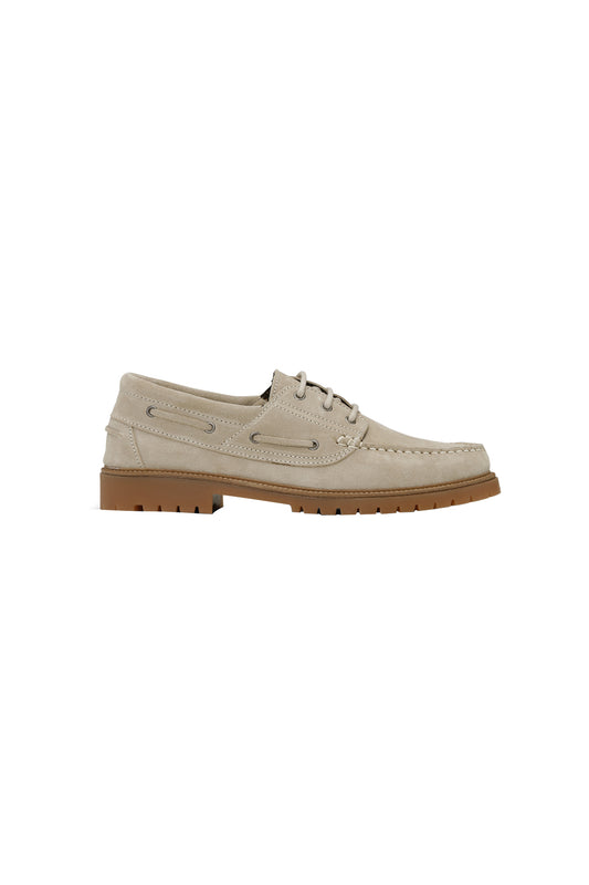 Les Deux Taylor Suede Boat Shoe Light Sand