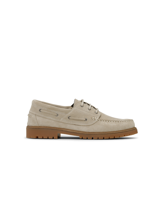 Les Deux Taylor Suede Boat Shoe Light Sand