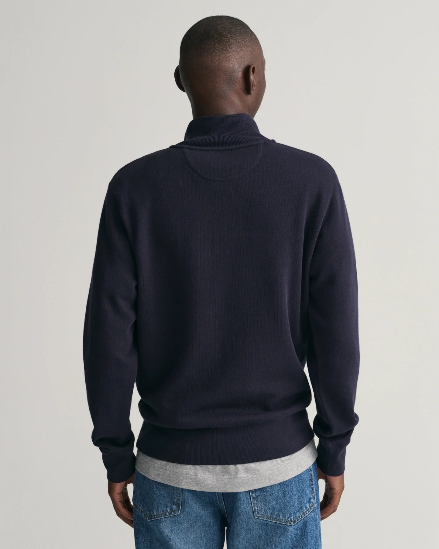 Gant Sacker Rib Half Zip Evening Blue