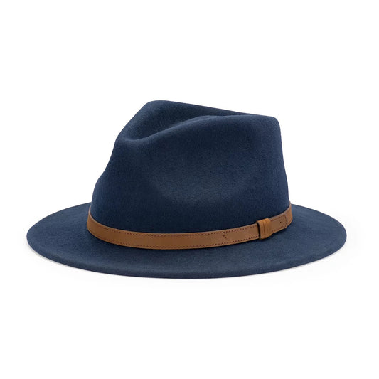 Avenel Nolan Wool Felt Fedora Navy