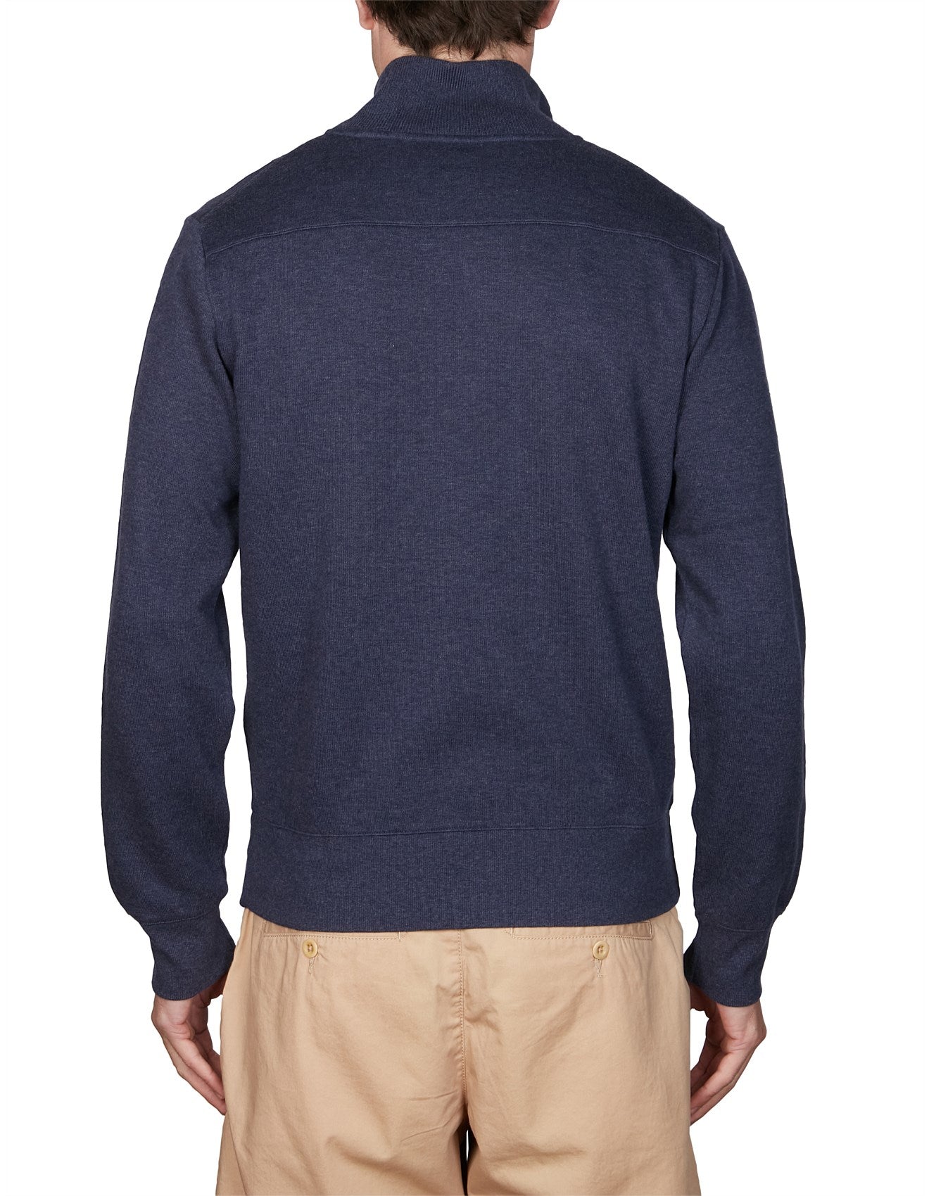 Gant D1. Sacker Rib Half Zip Dark Indigo