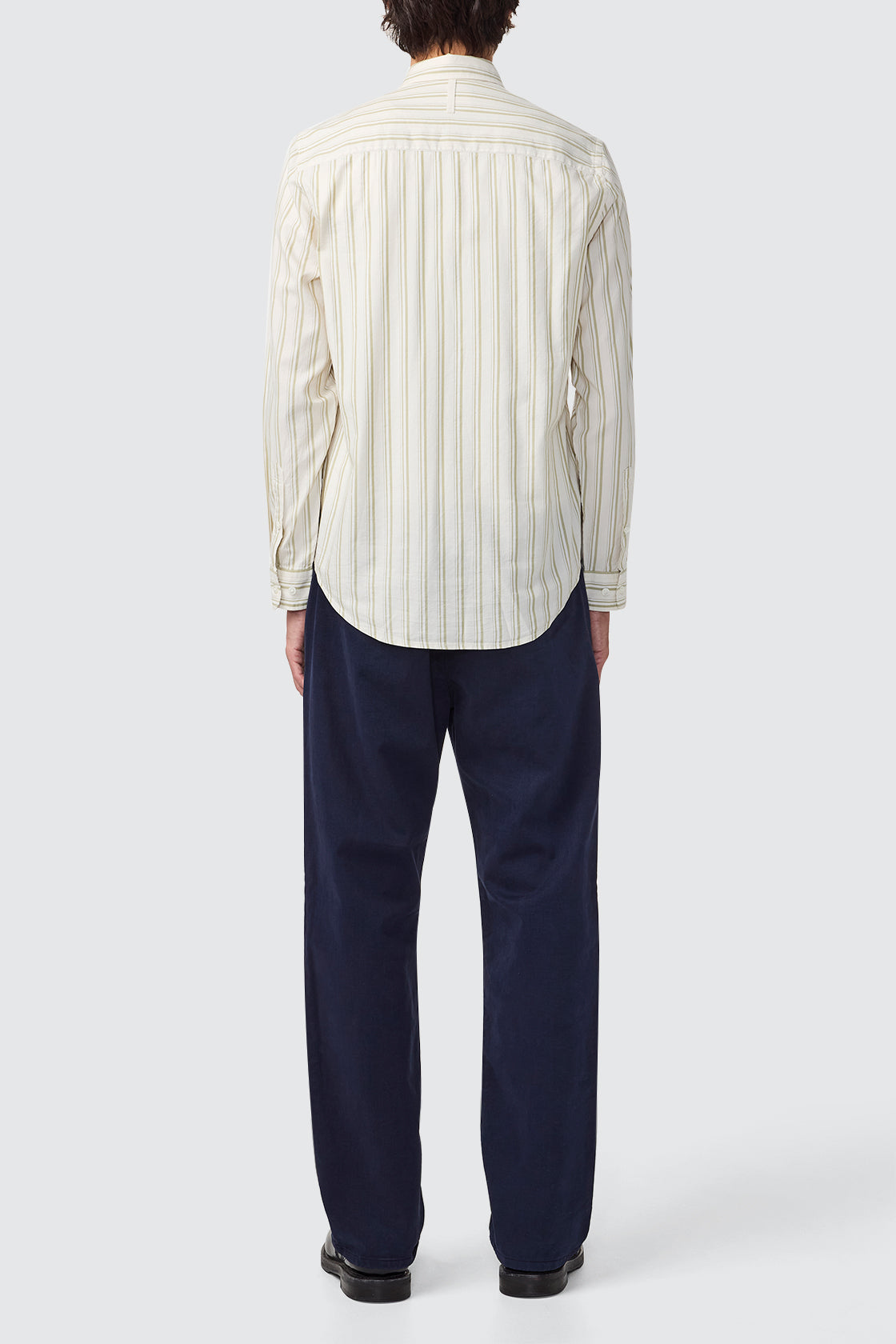 NN07 Arne BD LS Shirt Moss Stripe