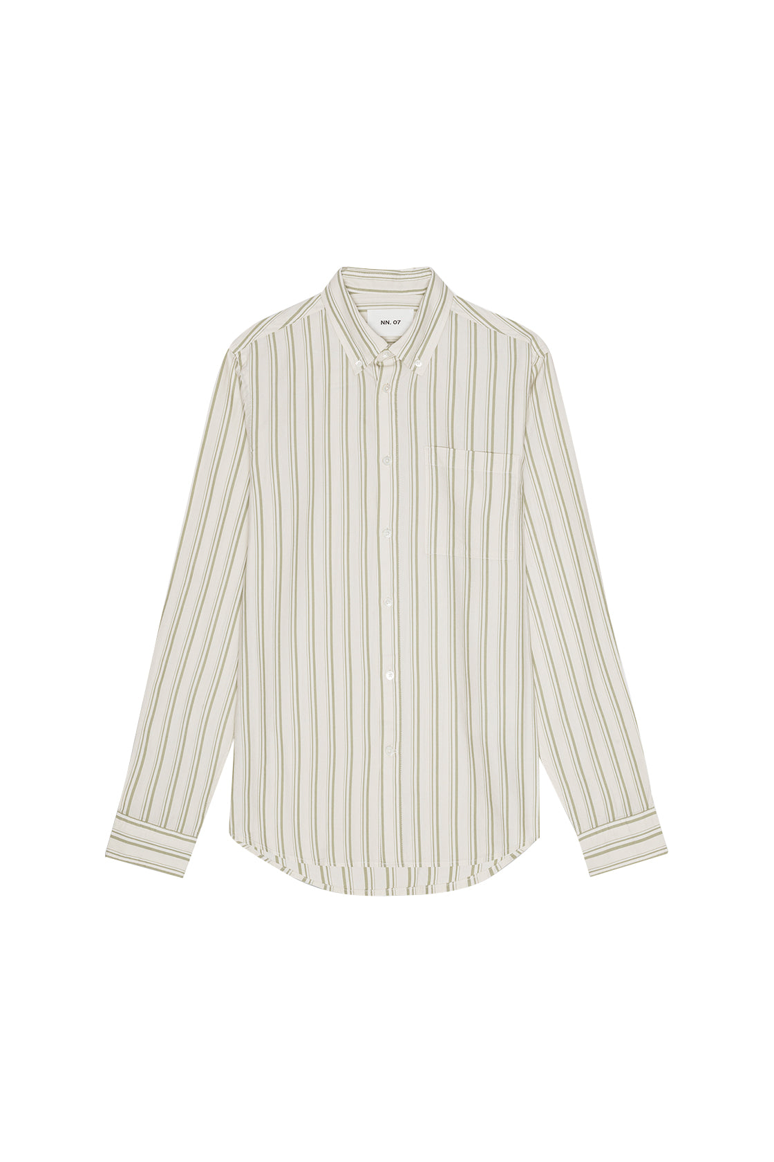 NN07 Arne BD LS Shirt Moss Stripe