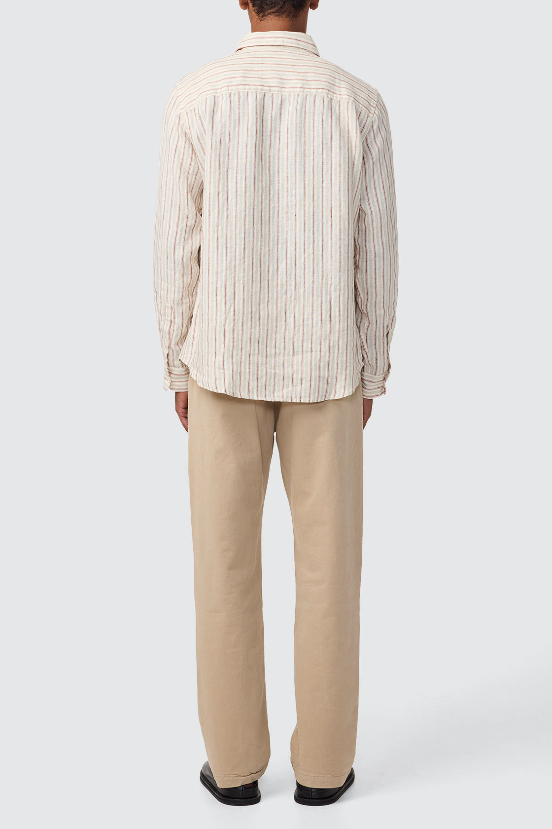 NN07 Enzo LS Shirt Brown Stripe