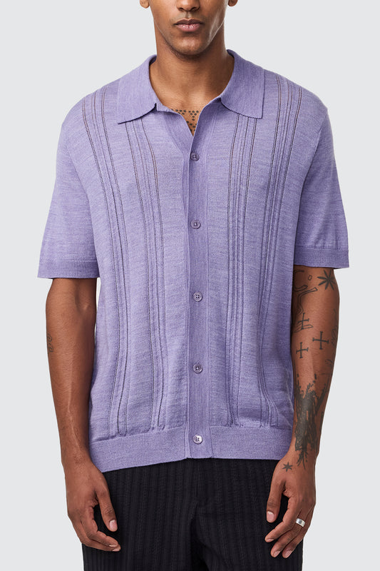 NN07 Thor SS Cardigan Violet