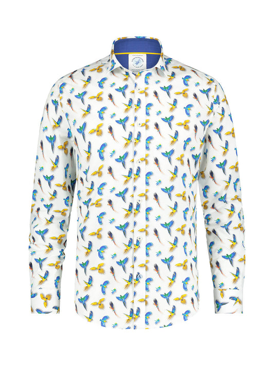 A Fish Named Fred Bird Casual Shirt White