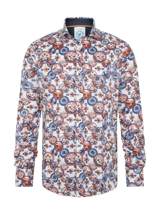 A Fish Named Fred LS Casual Shirt Desert