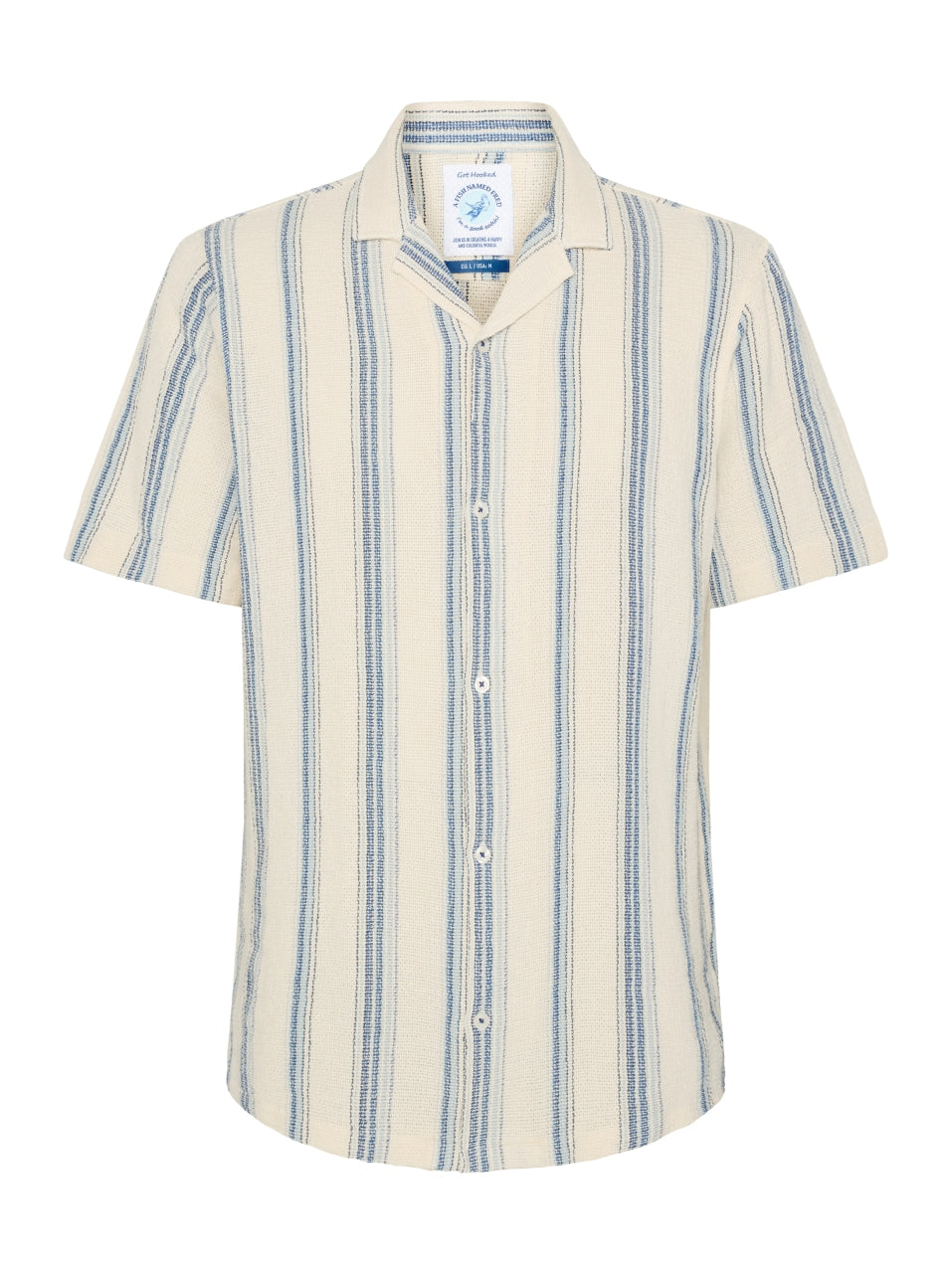 A Fish Named Fred SS Casual Shirt Stripe Cobalt
