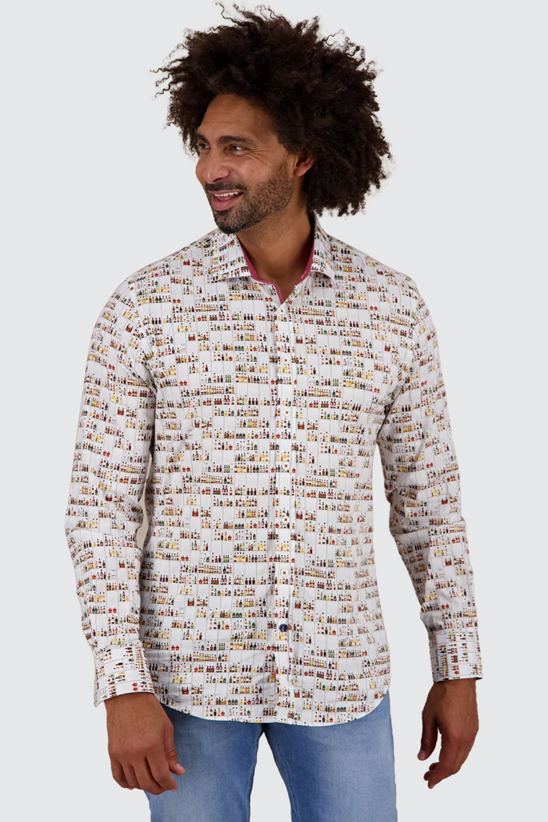 A Fish Named Fred Liquor Store LS Shirt Off-White
