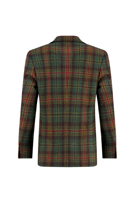 A Fish Named Fred Tartan Wool Sportscoat Dark Green