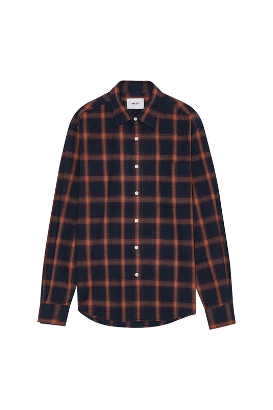 NN07 Deon 5465 Button Up LS Shirt Marine Check