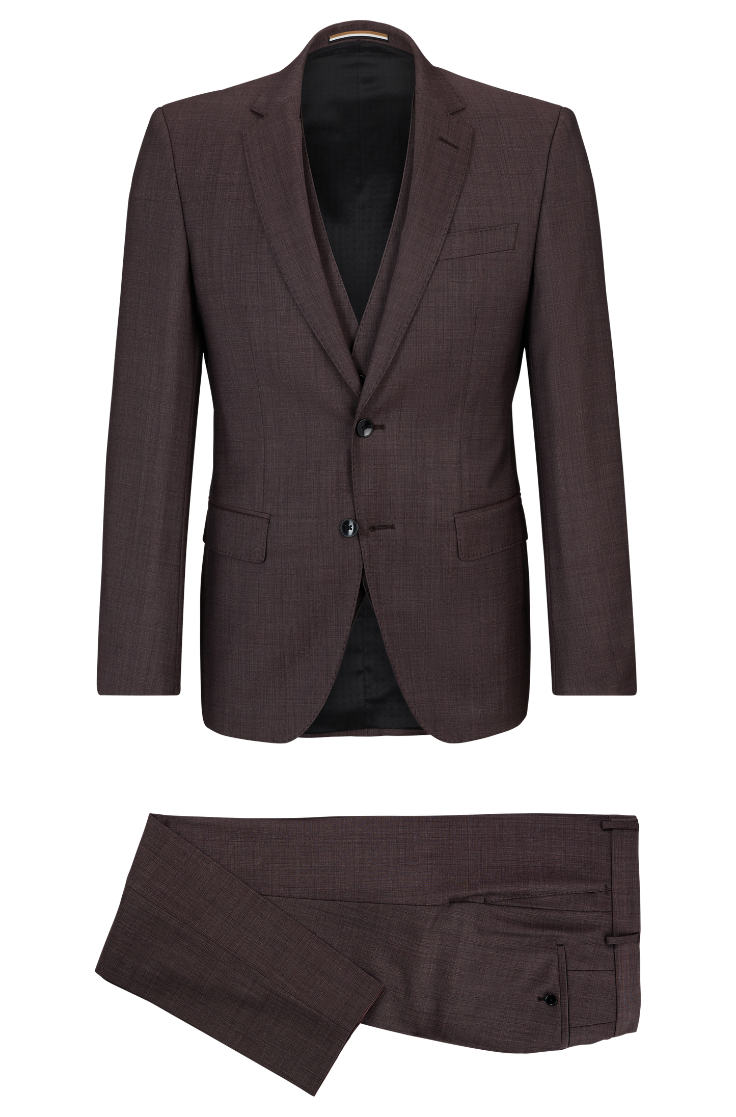 Hugo Boss H-Huge 3pc Suit Dk Red