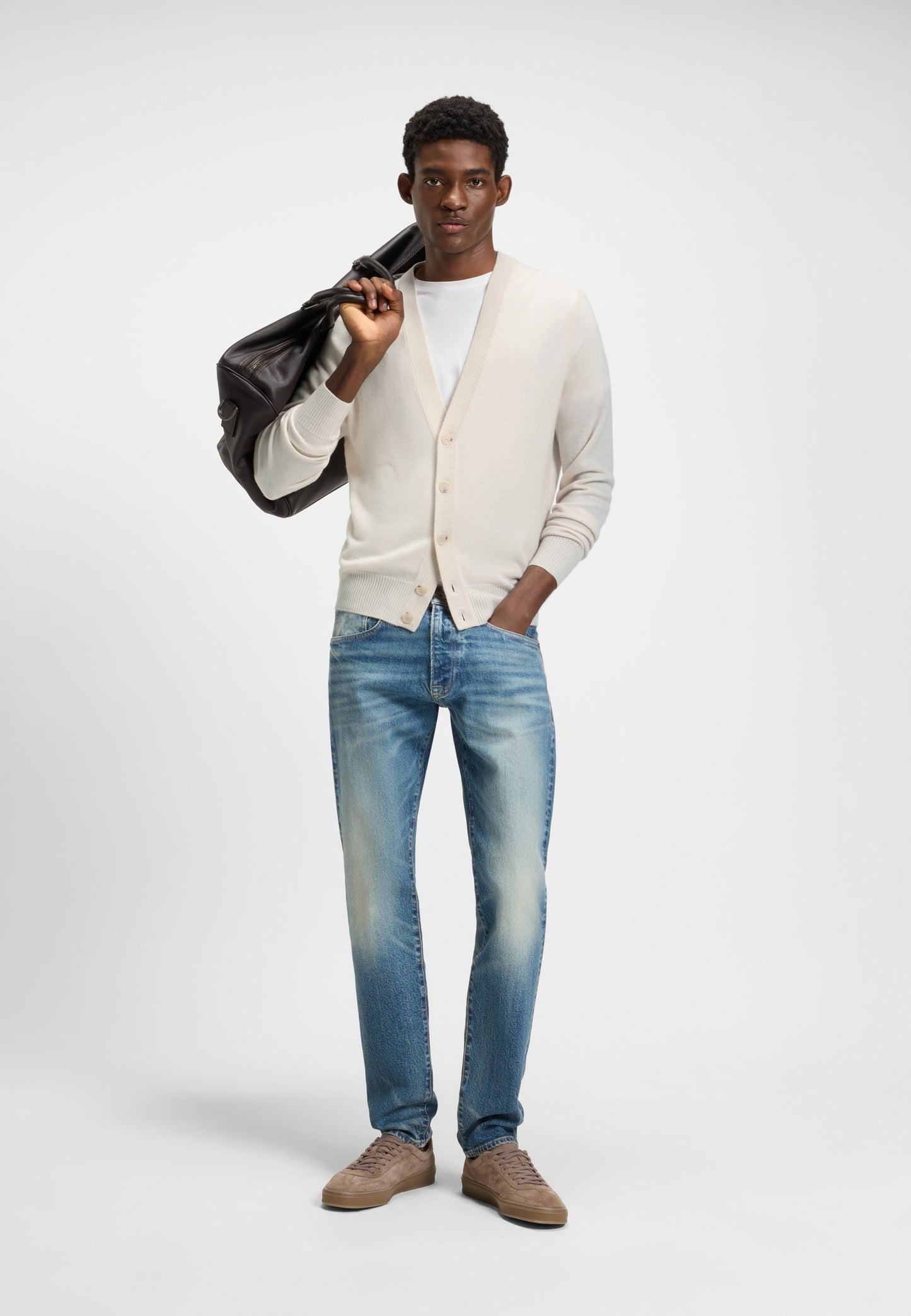 BECKHAM x BOSS cardigan in 100% cashmere