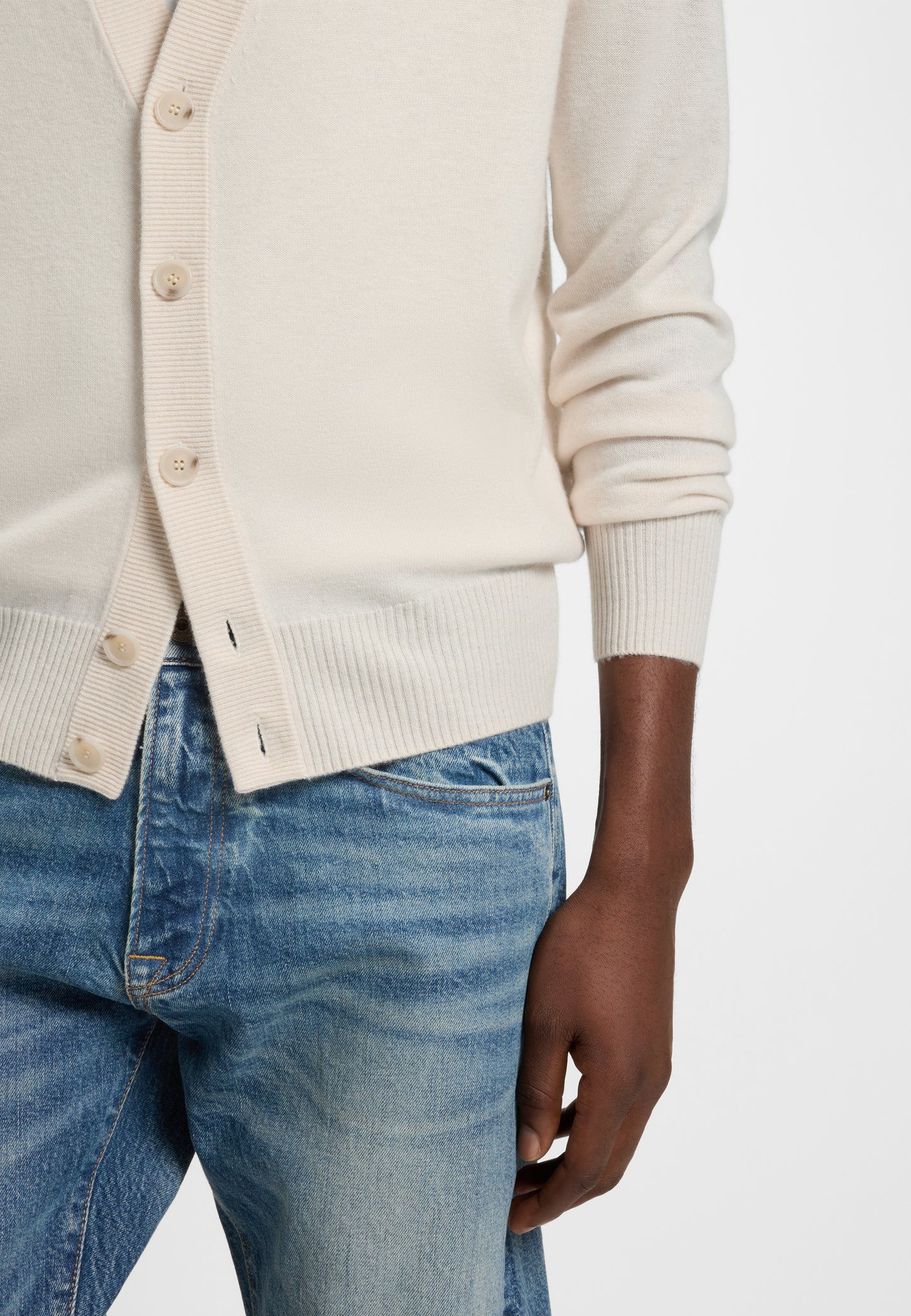 BECKHAM x BOSS cardigan in 100% cashmere