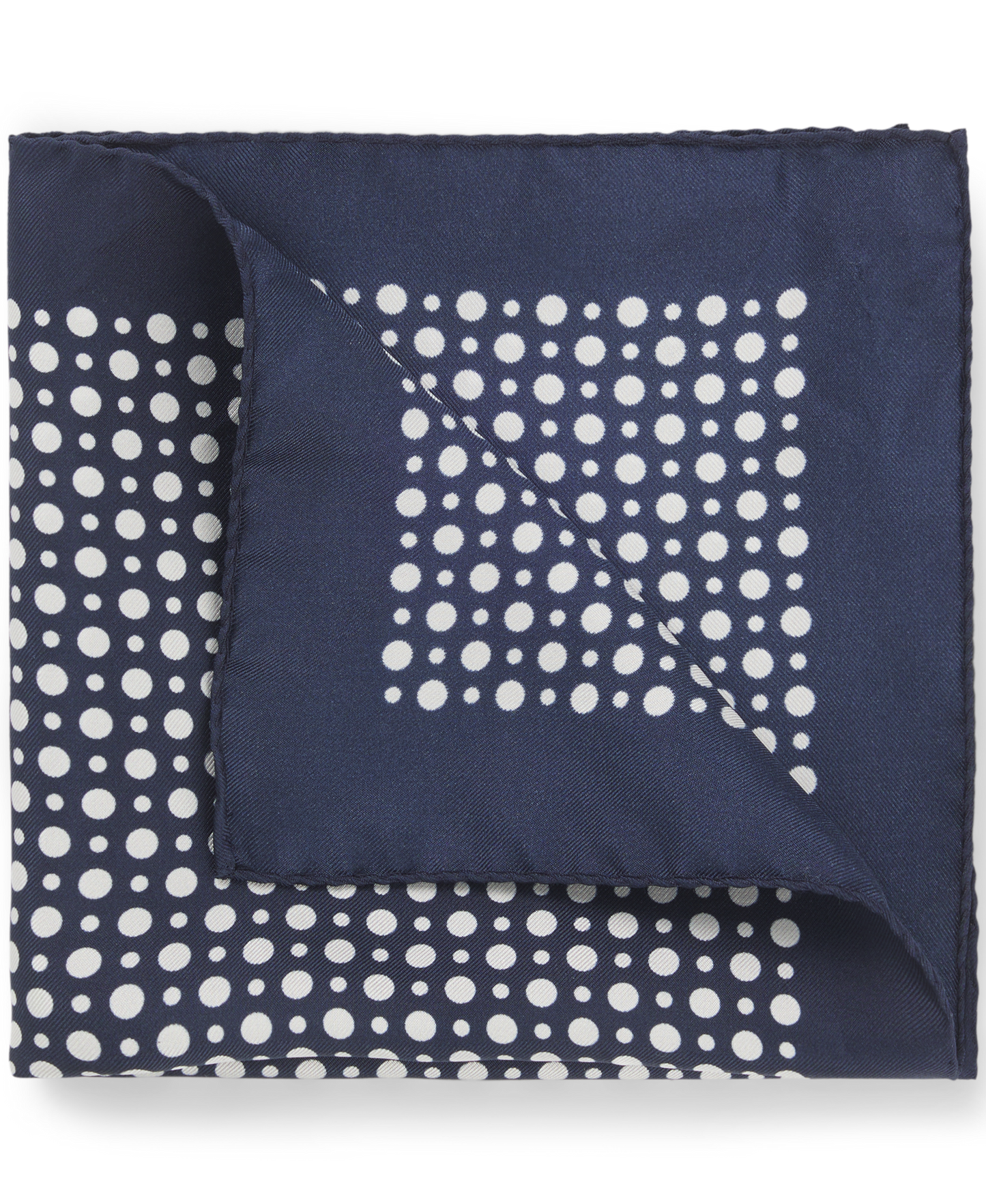 BECKHAM x BOSS Printed Silk Pocket Square Dark Blue