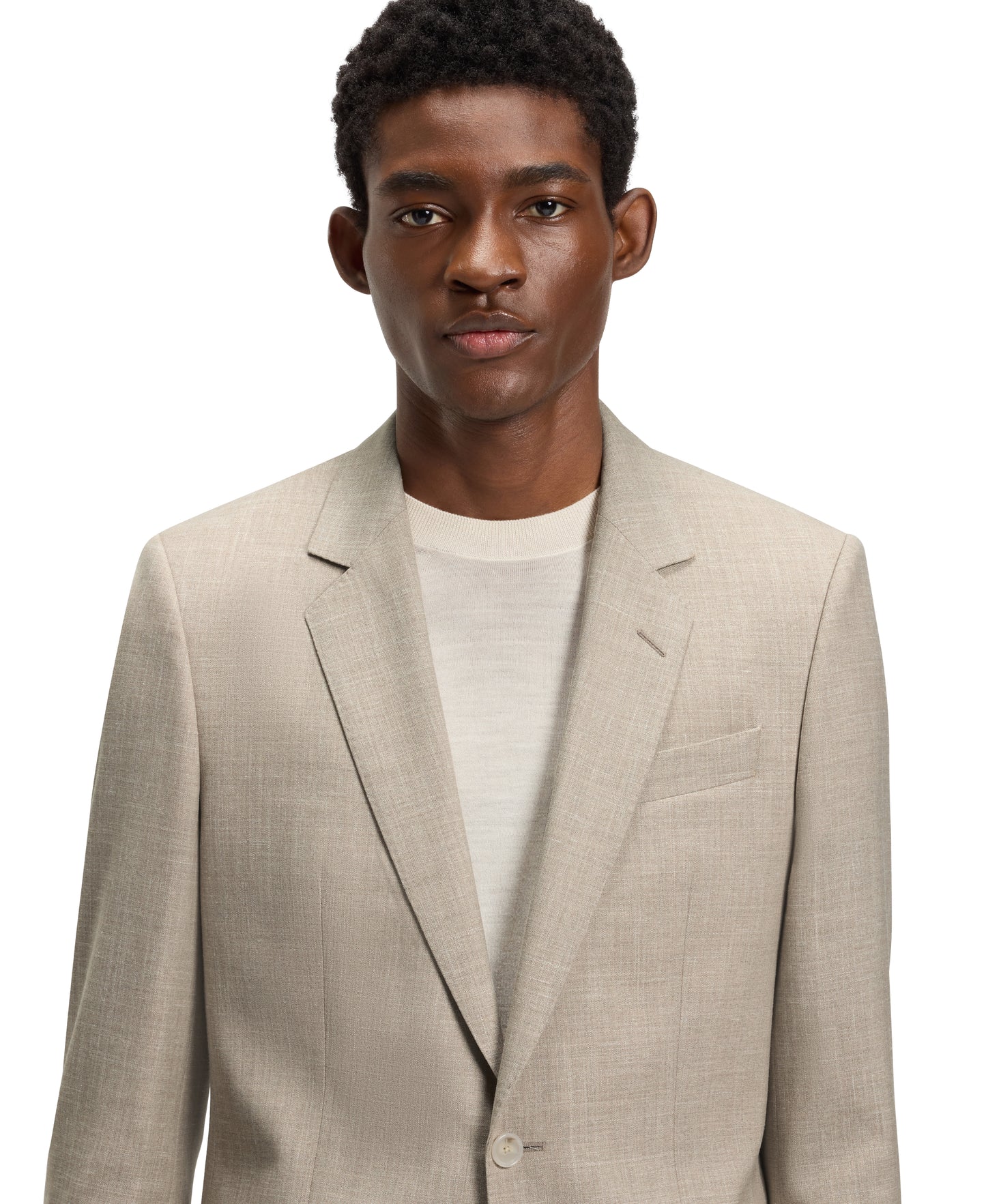Beckham X Hugo Boss Wool Blend Beige Suit