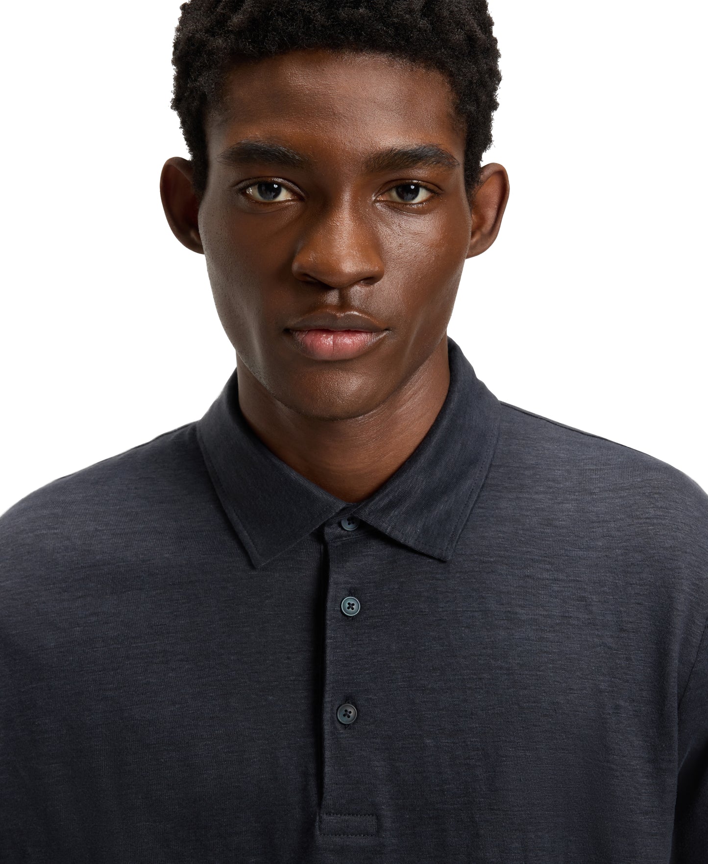 BECKHAM x BOSS Linen Polo Shirt