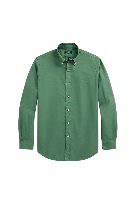 Polo Ralph Lauren Custom Fit Garment-Dyed Oxford LS Shirt Fatigue