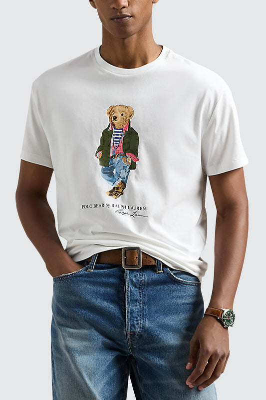 Polo Ralph Lauren Classic Fit Polo Bear Tee White