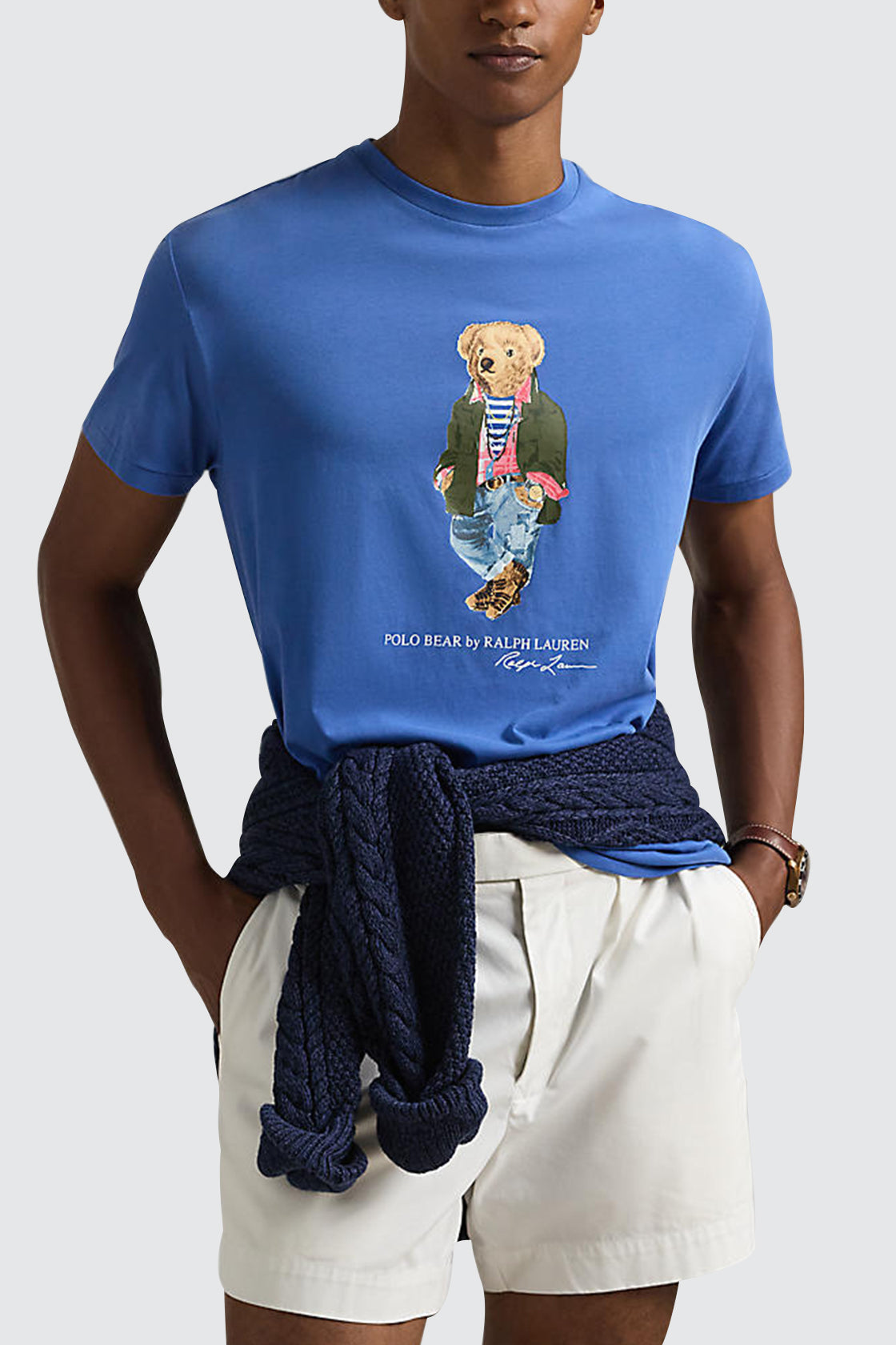 Polo Ralph Lauren Classic Fit Polo Bear Tee Iris Blue