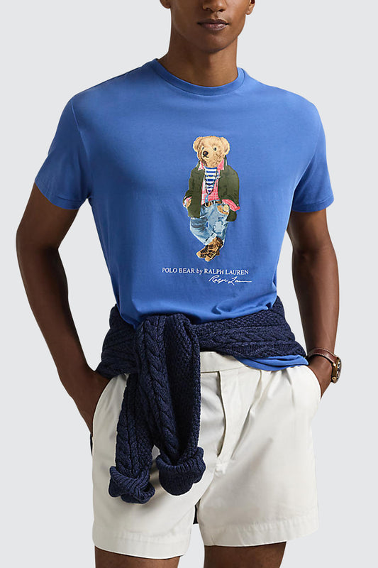 Polo Ralph Lauren Classic Fit Polo Bear Tee Iris Blue