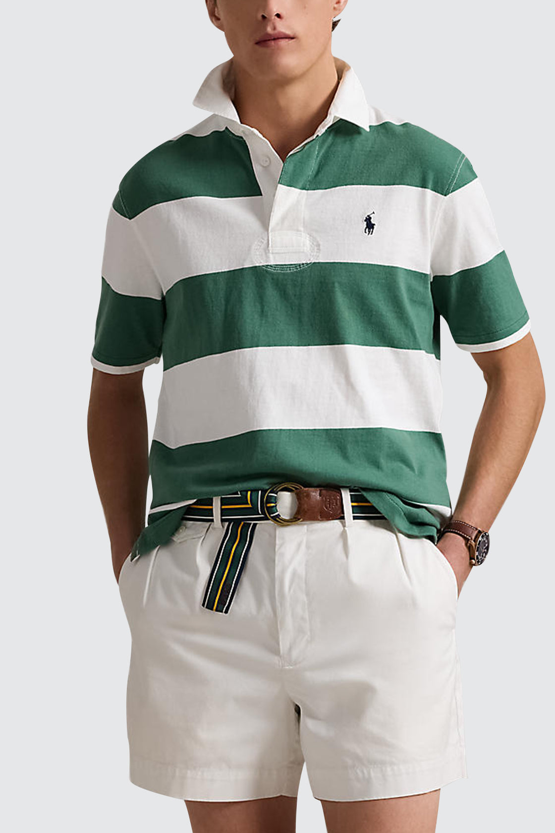 Polo Ralph Lauren Classic Fit SS Rugby Green/White