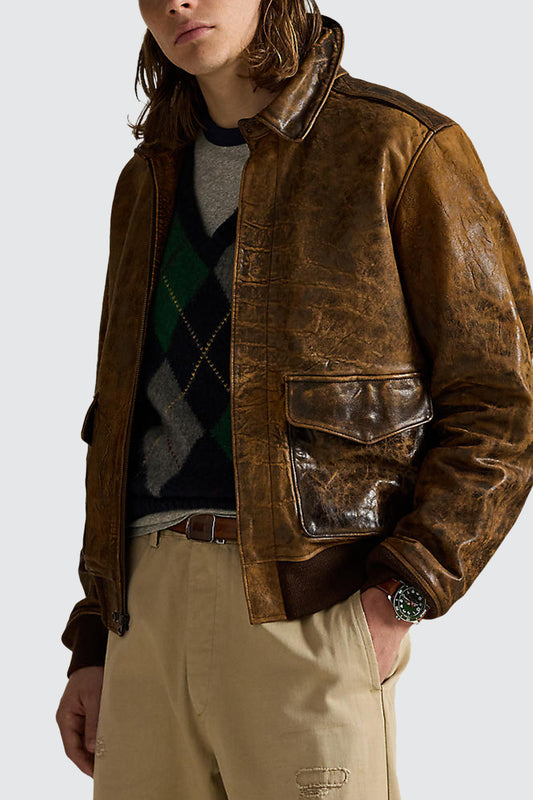 Polo Ralph Lauren Bomber Jacket Hunter Brown