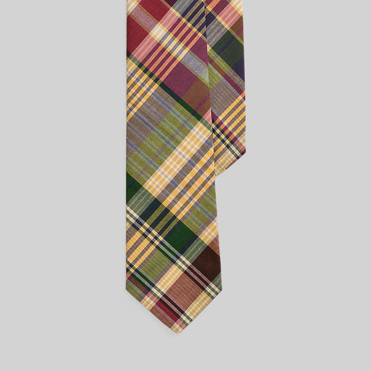 Polo Ralph Lauren Neck Tie Madras Plaid Multi