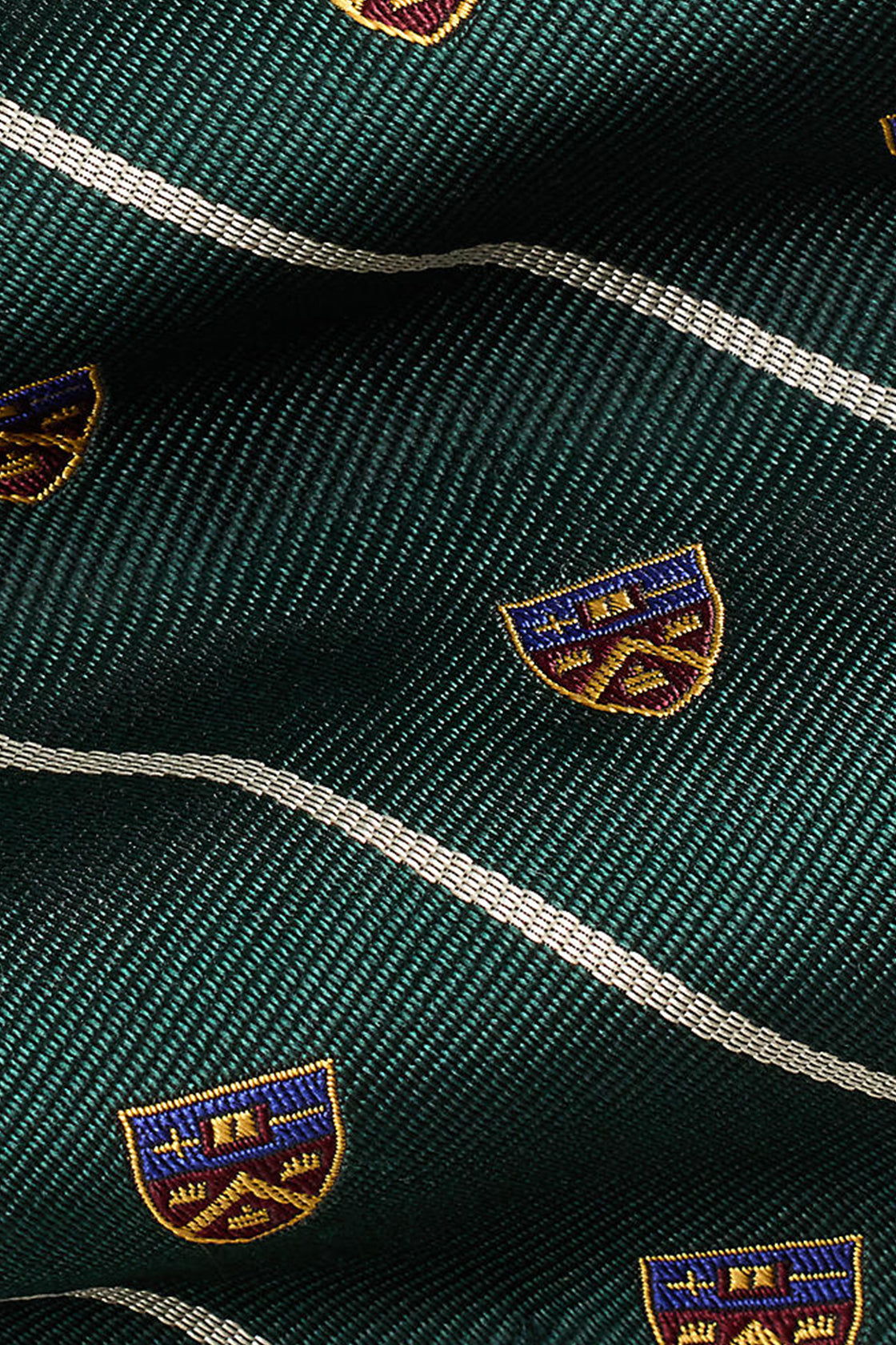 Polo Ralph Lauren Vintage Heraldic Club Chevron Neck Tie Medium Green