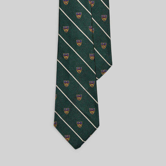 Polo Ralph Lauren Vintage Heraldic Club Chevron Neck Tie Medium Green