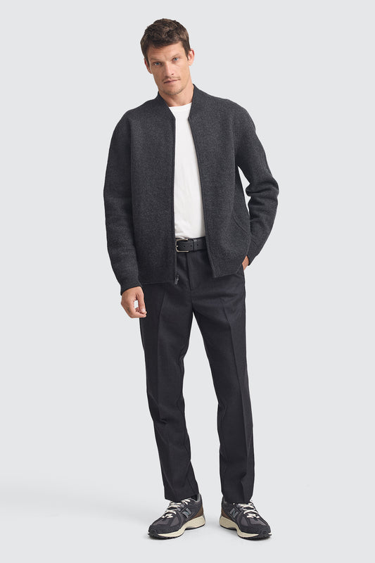 Toorallie Wool Bomber Jacket Charcoal
