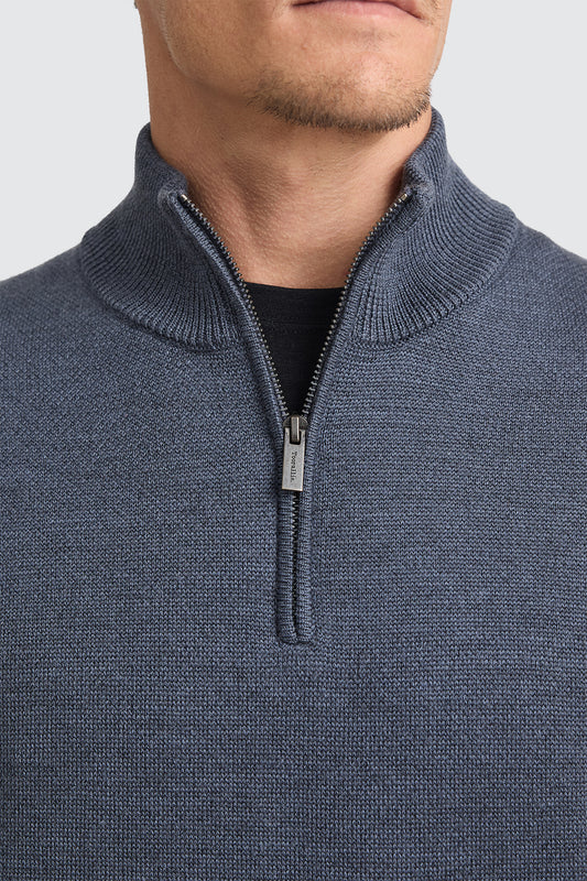 Toorallie Trademark Half Zip Jumper Blue Slate