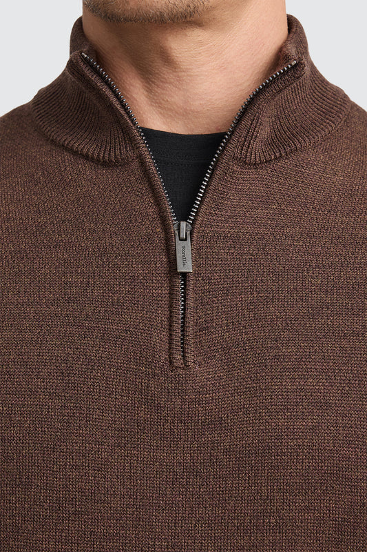 Toorallie Trademark Half Zip Jumper Otter