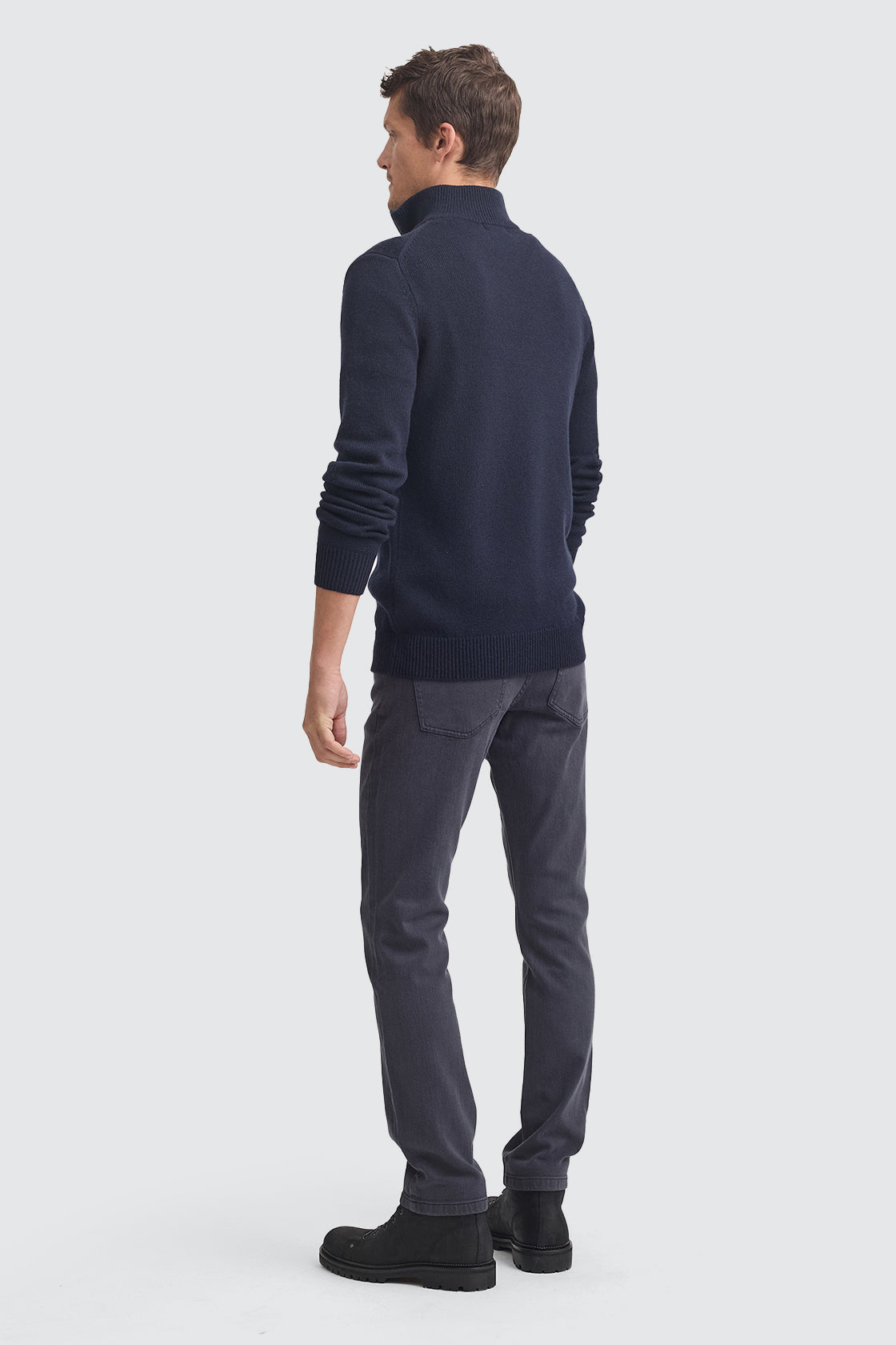 Toorallie Lambswool Half Zip French Navy