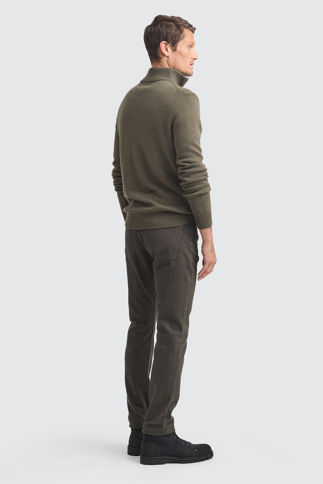 Toorallie Lambswool Half Zip Khaki