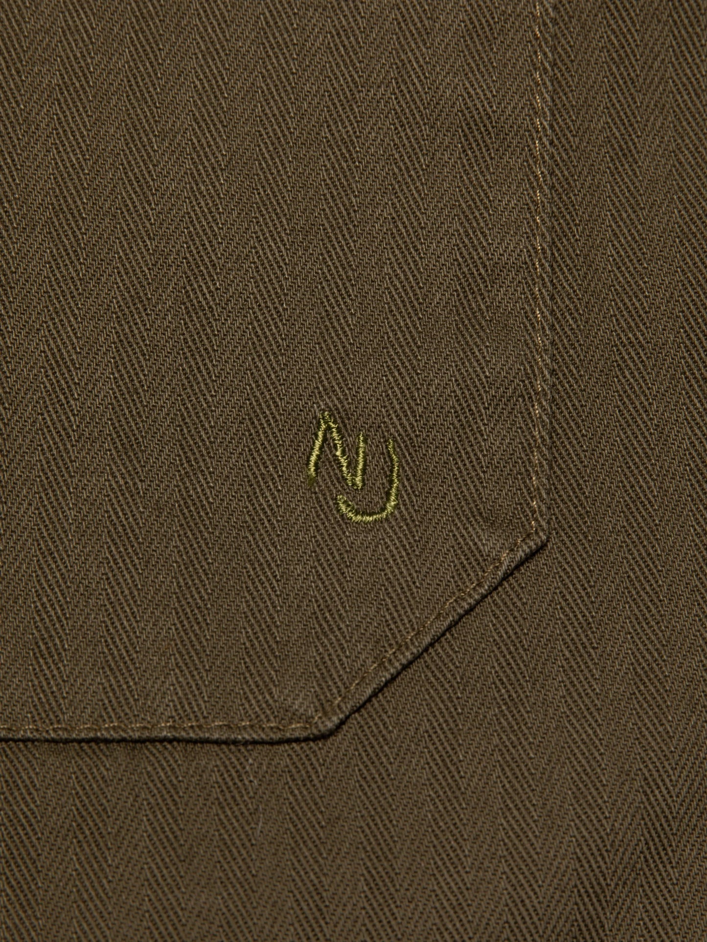 Nudie Jeans Buddy Herringbone Chore Jacket Olive