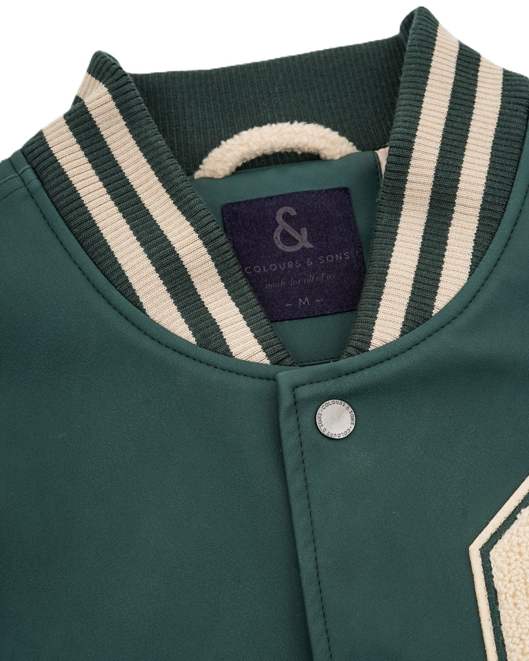 Colours & Sons Varsity Jacket Green