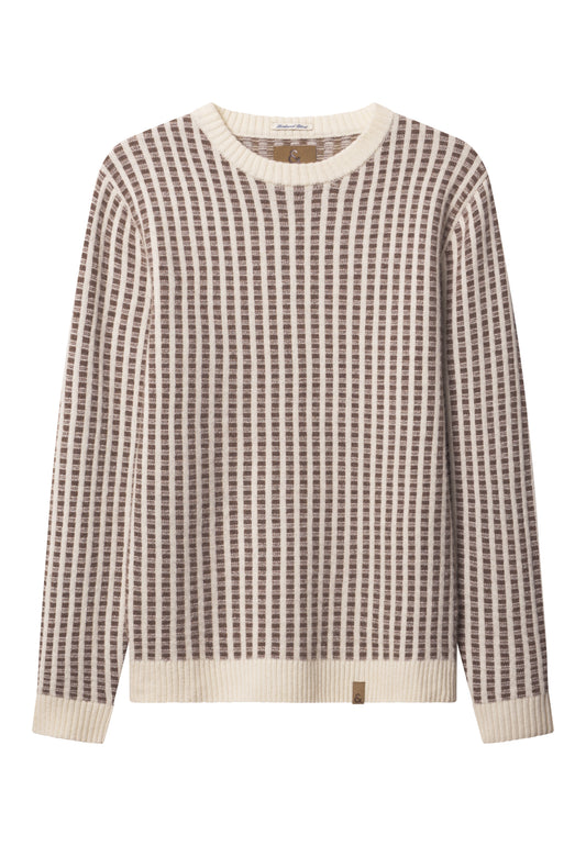 Colours & Sons Knitted Check Jumper Light Brown