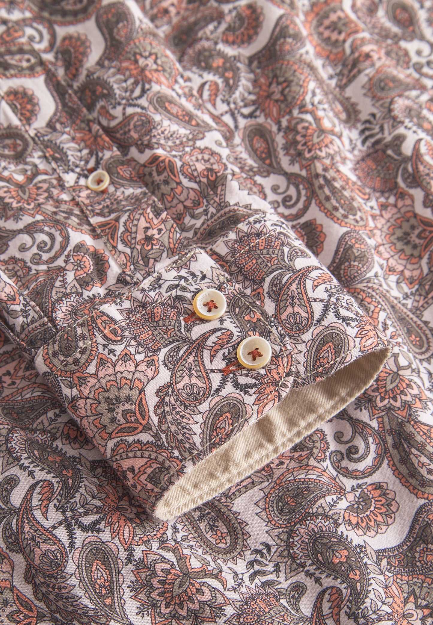 Colour & Sons Paisley Print LS Shirt Orange