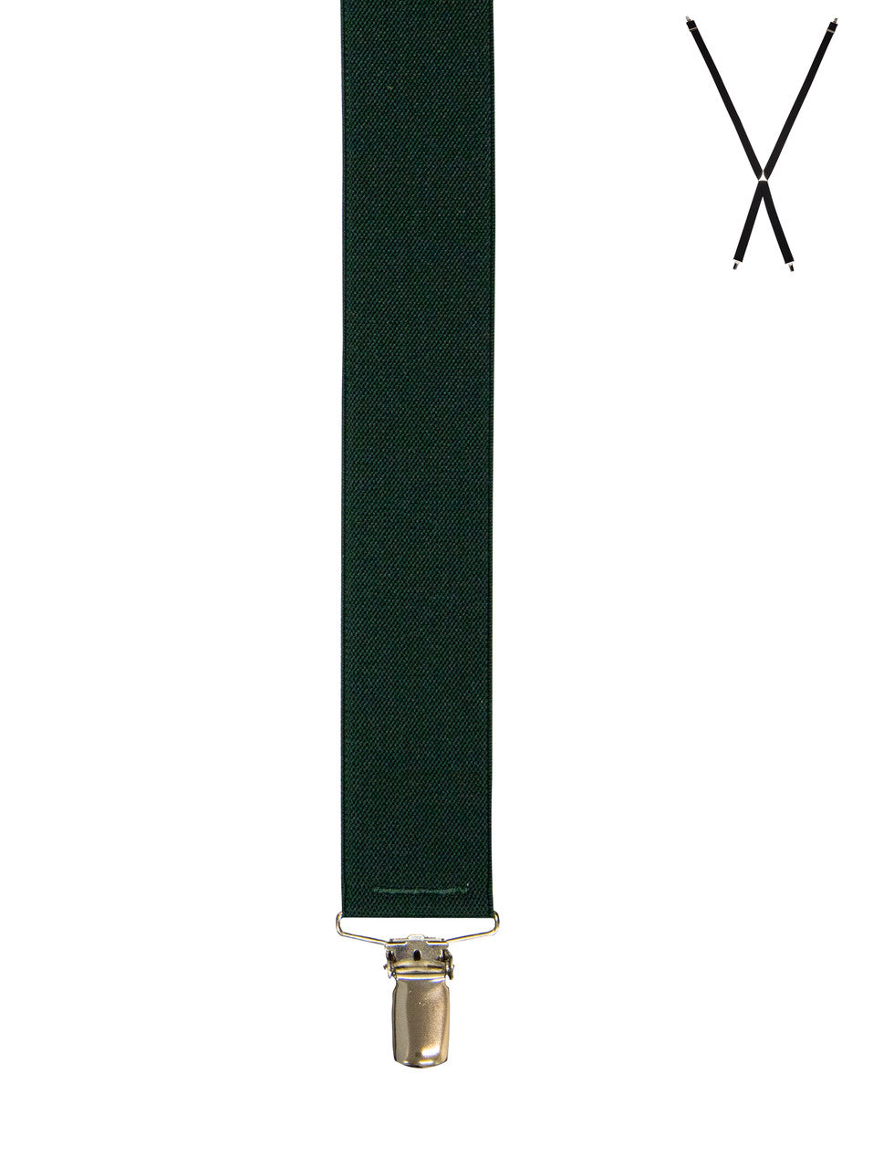 Buckle X-Back Plain Braces Bottle Green