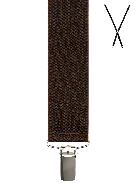 Buckle X-Back Plain Braces Brown
