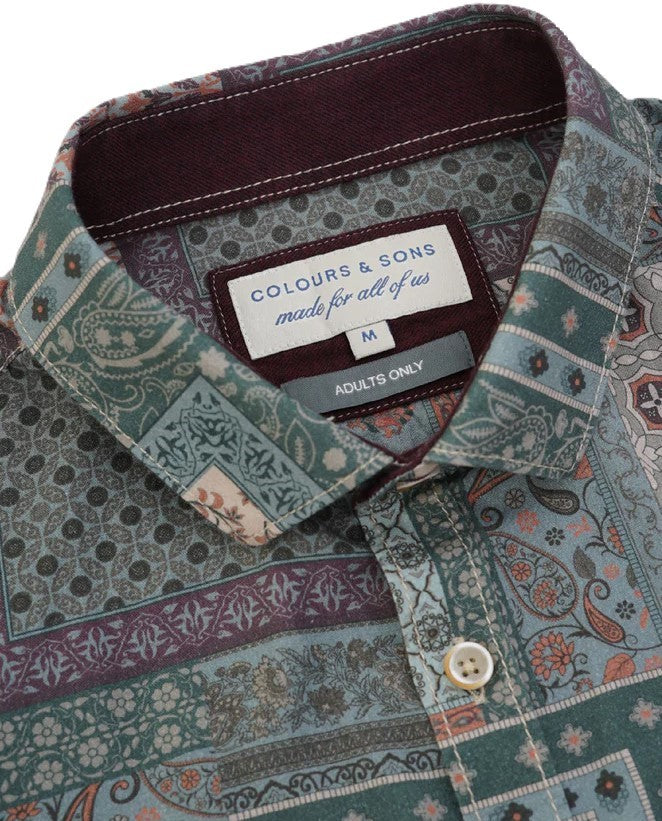 Colours & Sons LS Shirt Bandana Green