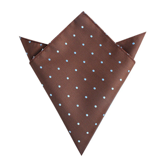Otaa Brown on Blue Polka Dots Pkt Square