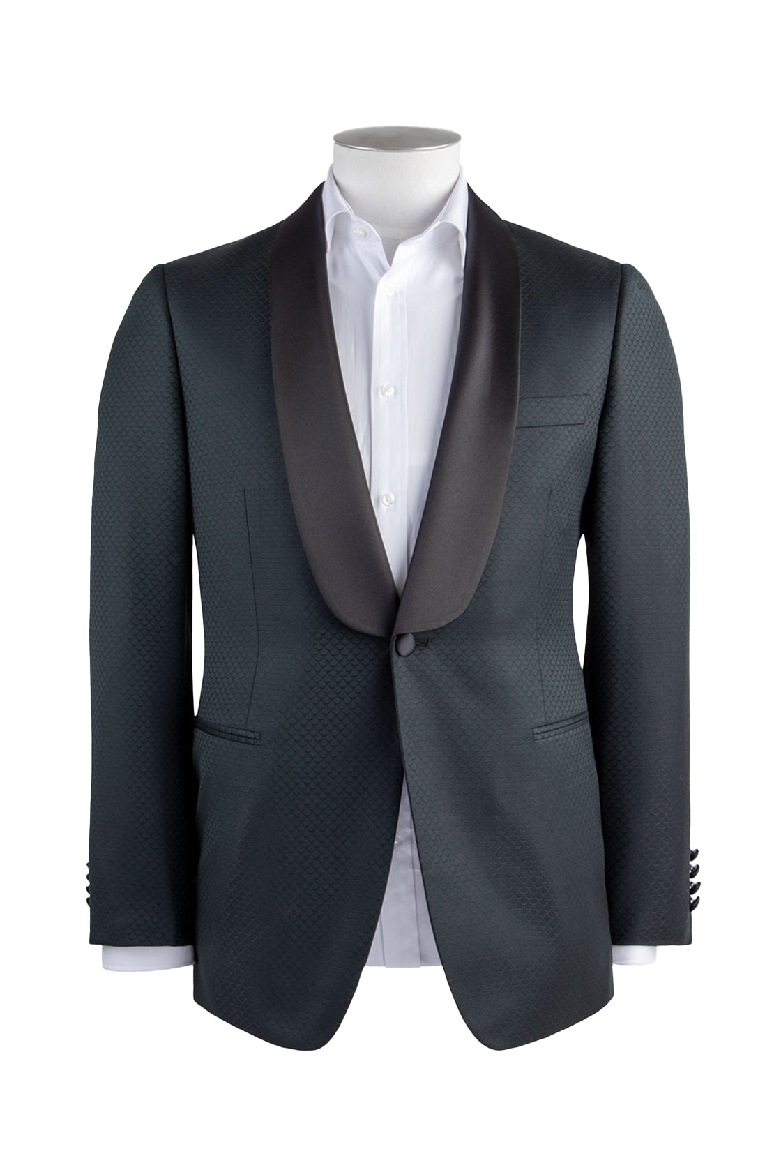 Routleys Bryan Jaquard Dinner Jacket Dark Green