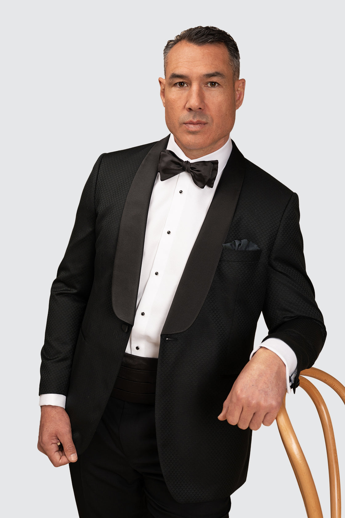Routleys Bryan Jaquard Dinner Jacket Dark Green