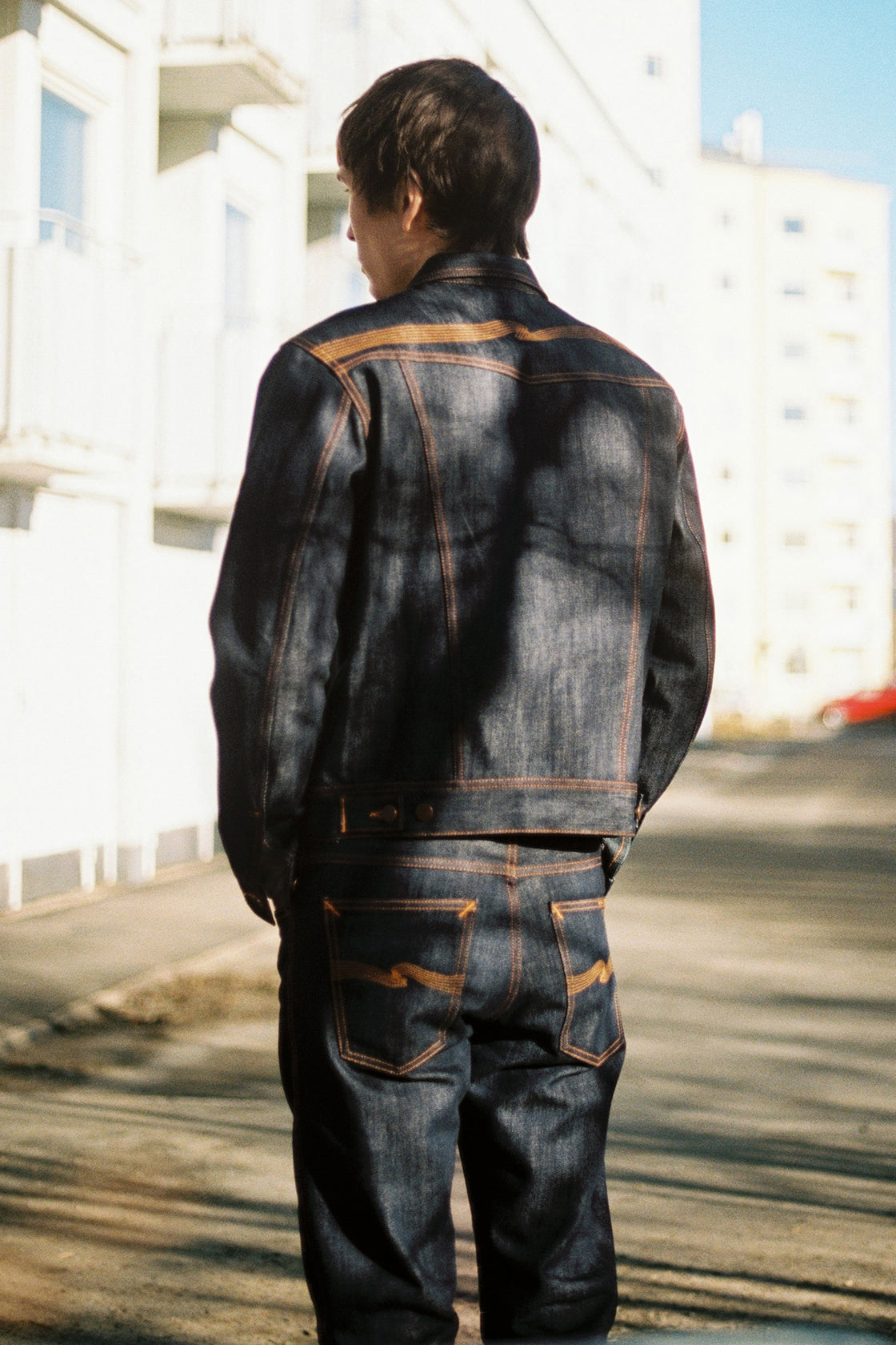 Nudie Jeans Conny Denim Jacket Dry Streaky Mid Blue