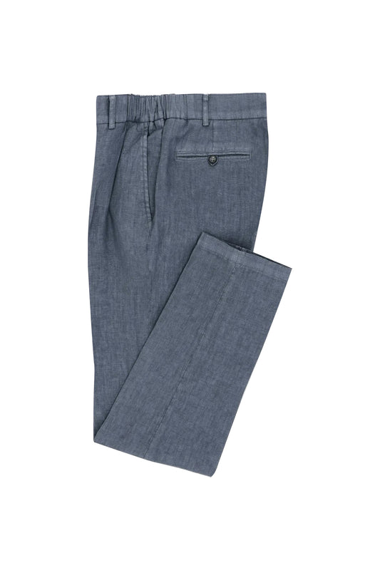 Routleys MI Linen Trouser Blue