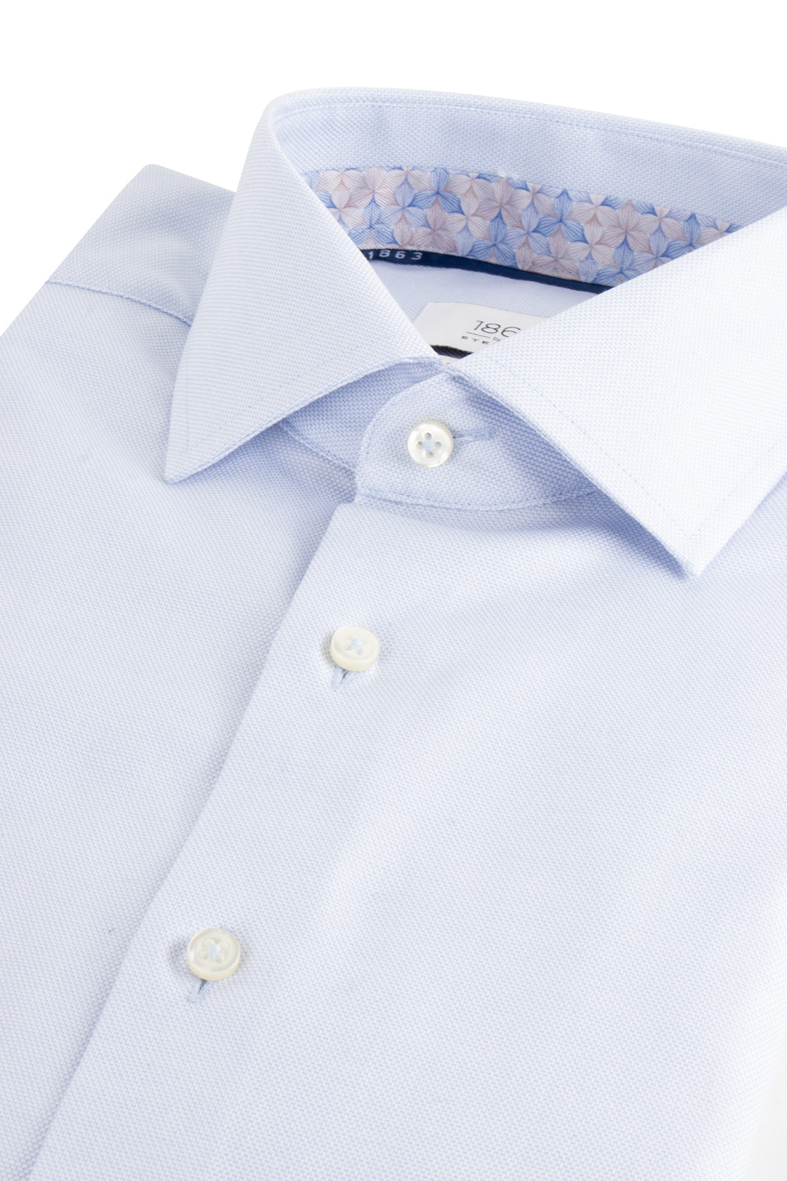 Eterna F649 SLIM Texture Shirt Lt Blue