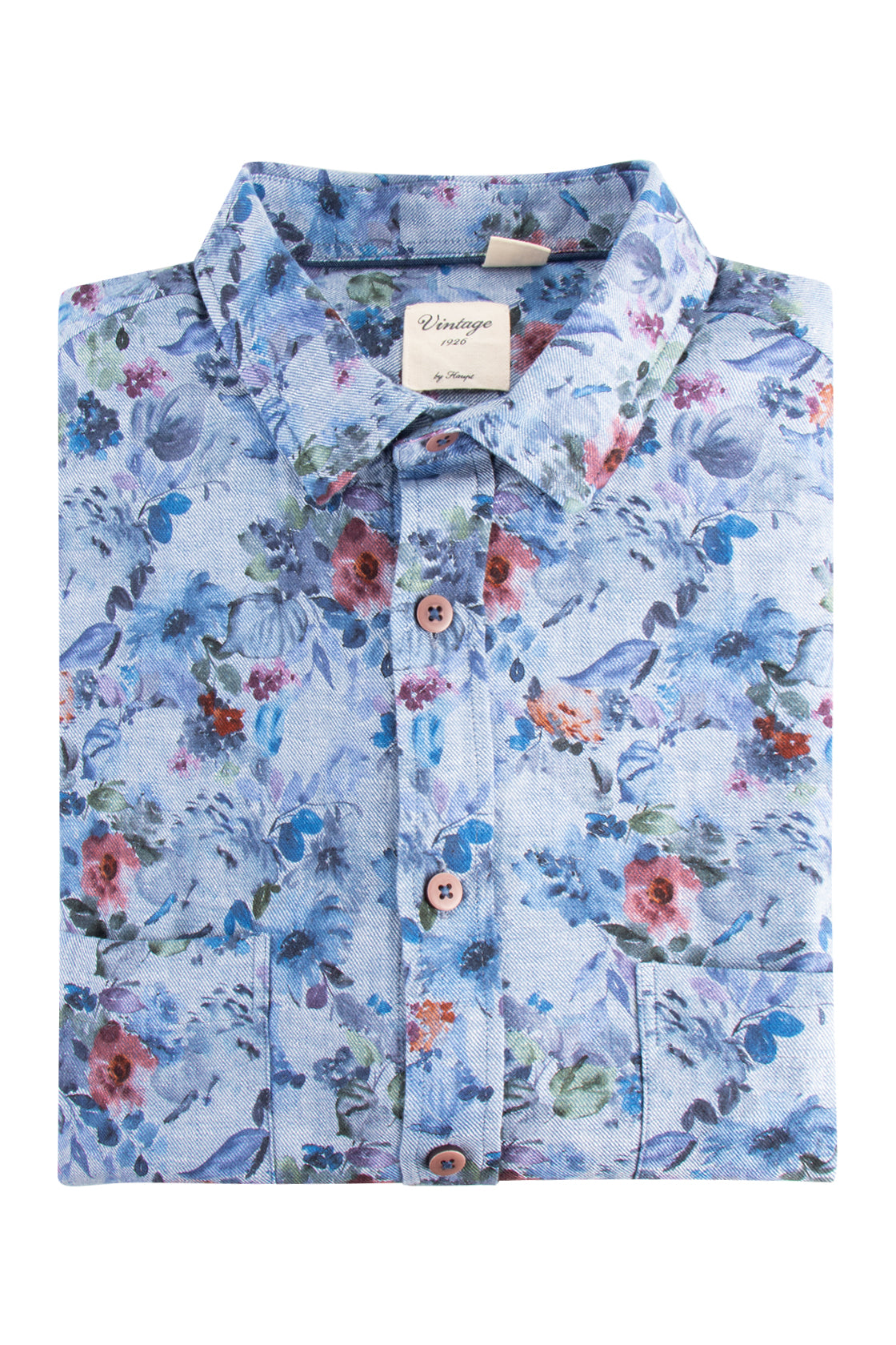 Haupt SS Pattern Shirt Denim